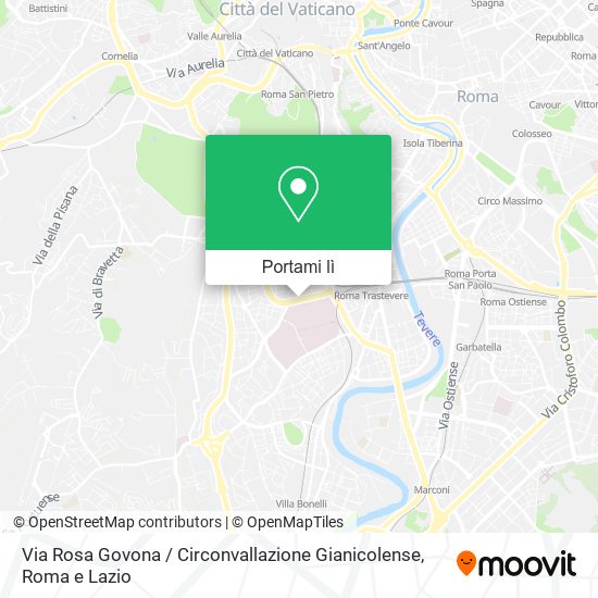 Mappa Via Rosa Govona / Circonvallazione Gianicolense