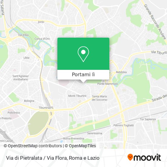 Mappa Via di Pietralata / Via Flora