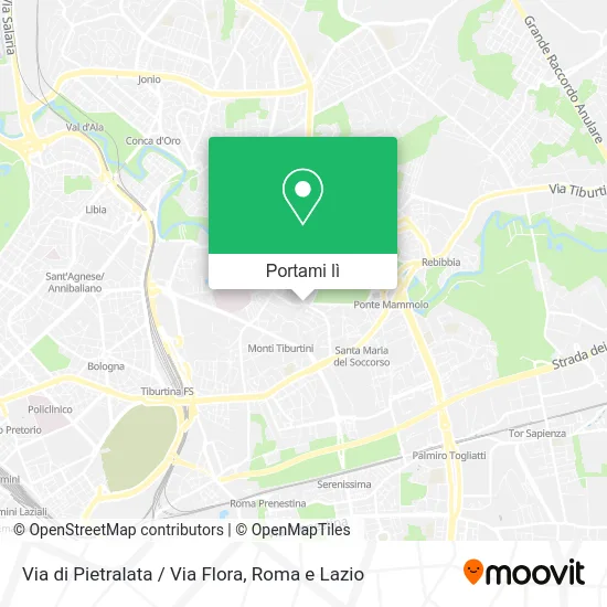 Mappa Via di Pietralata / Via Flora
