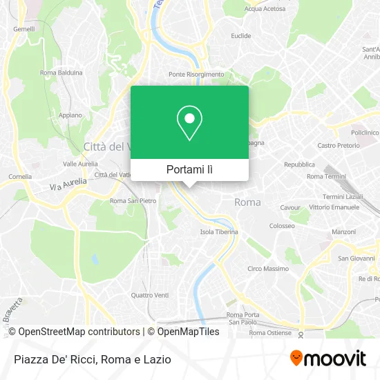 Mappa Piazza De' Ricci