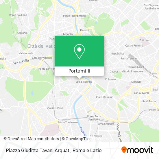 Mappa Piazza Giuditta Tavani Arquati