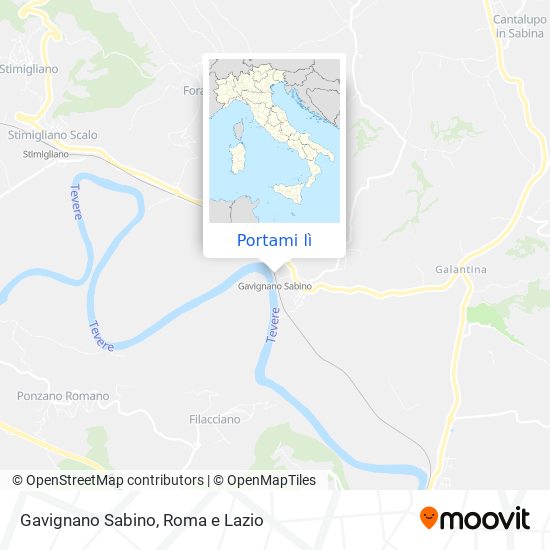 Mappa Gavignano Sabino