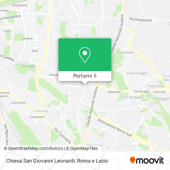 Mappa Chiesa San Giovanni Leonardi