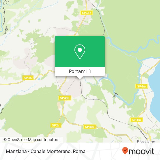 Mappa Manziana - Canale Monterano
