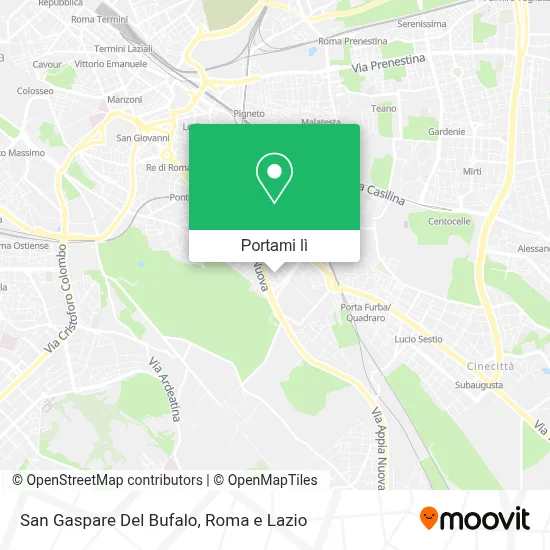 Mappa San Gaspare Del Bufalo