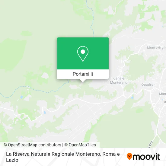 Mappa La Riserva Naturale Regionale Monterano