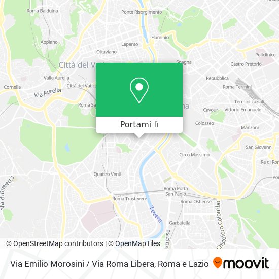 Mappa Via Emilio Morosini / Via Roma Libera