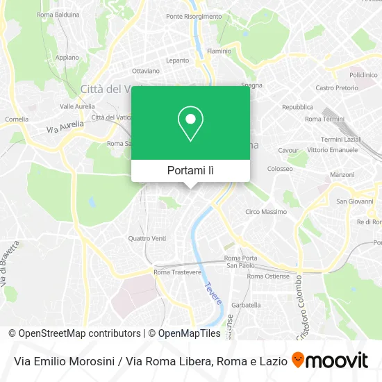 Mappa Via Emilio Morosini / Via Roma Libera