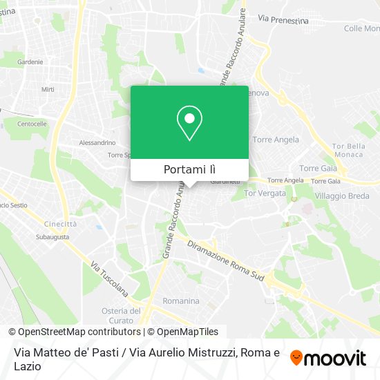 Mappa Via Matteo de' Pasti / Via Aurelio Mistruzzi