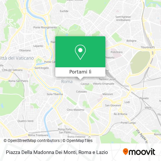 Mappa Piazza Della Madonna Dei Monti