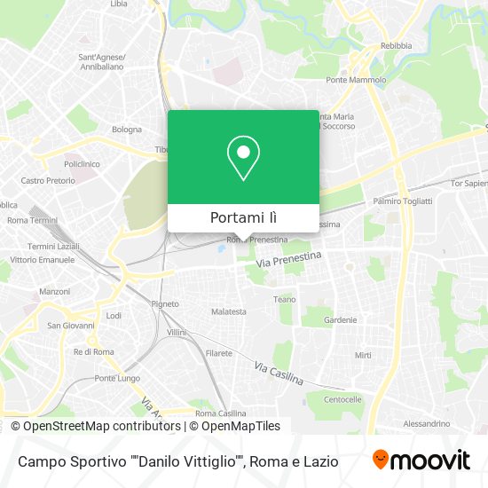 Mappa Campo Sportivo ""Danilo Vittiglio""