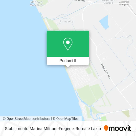 Mappa Stabilimento Marina Militare-Fregene
