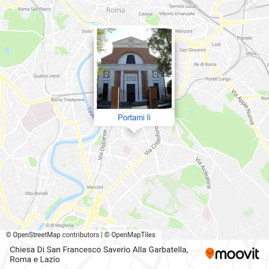 Mappa Chiesa Di San Francesco Saverio Alla Garbatella