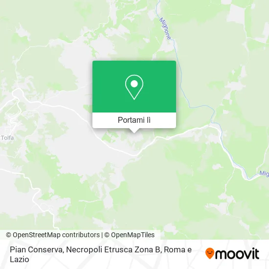 Mappa Pian Conserva, Necropoli Etrusca Zona B
