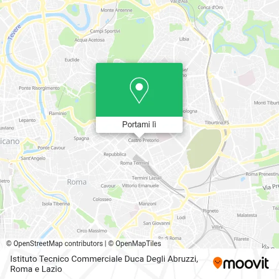 Mappa Istituto Tecnico Commerciale Duca Degli Abruzzi