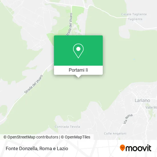 Mappa Fonte Donzella  (Non Potabile)