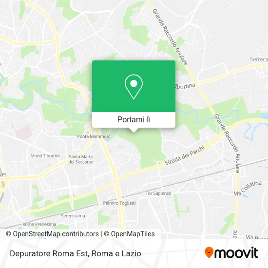 Mappa Depuratore Roma Est