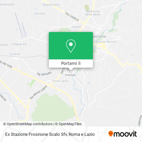Mappa Ex Stazione Frosinone Scalo Sfv