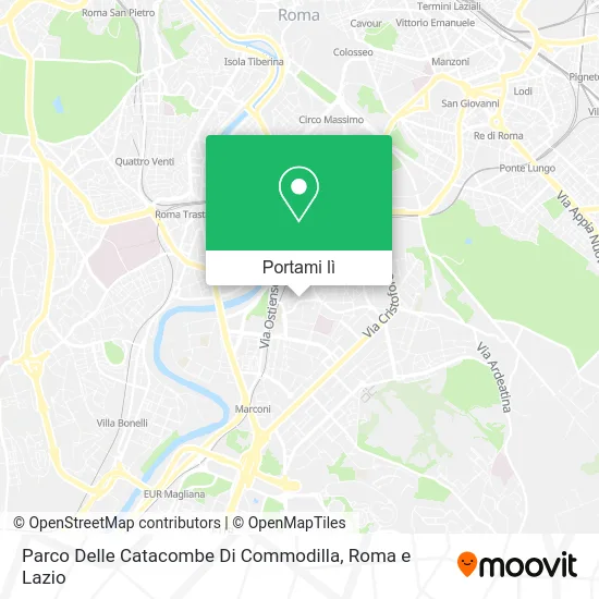 Mappa Parco Delle Catacombe Di Commodilla