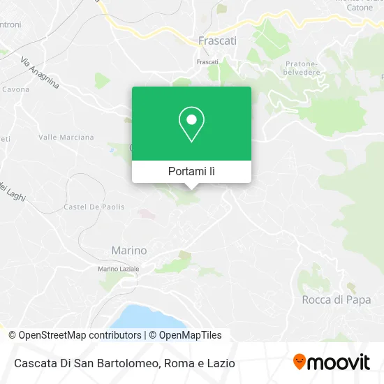 Mappa Cascata Di San Bartolomeo