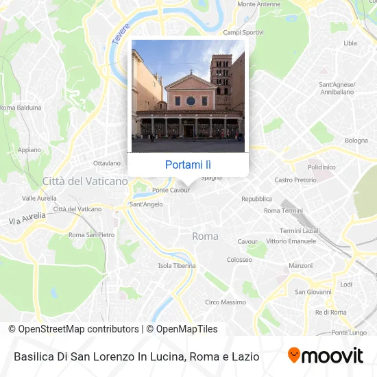 Mappa Basilica Di San Lorenzo In Lucina