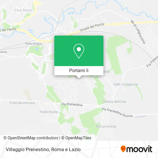 Mappa Villaggio Prenestino