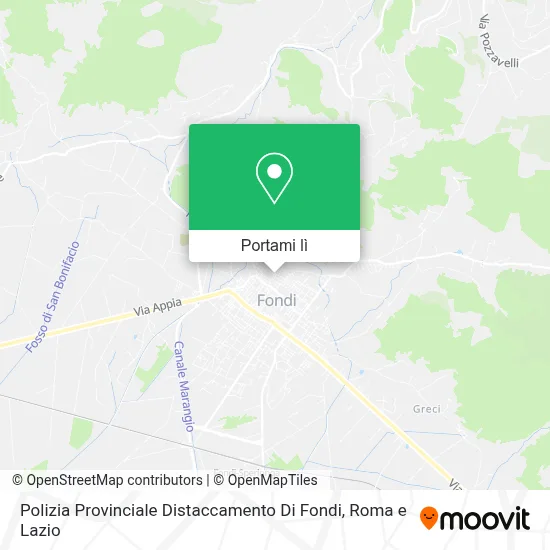 Mappa Polizia Provinciale Distaccamento Di Fondi