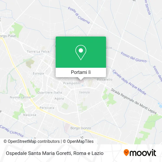 Mappa Ospedale Santa Maria Goretti