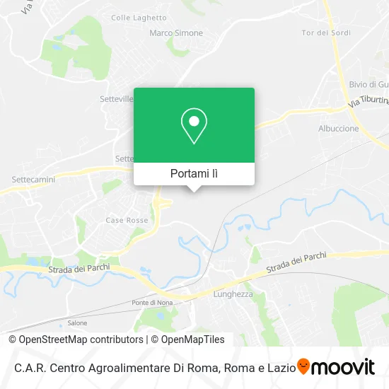 Mappa C.A.R. Centro Agroalimentare Di Roma