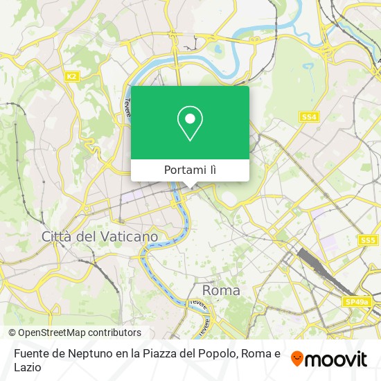 Mappa Fuente de Neptuno en la Piazza del Popolo