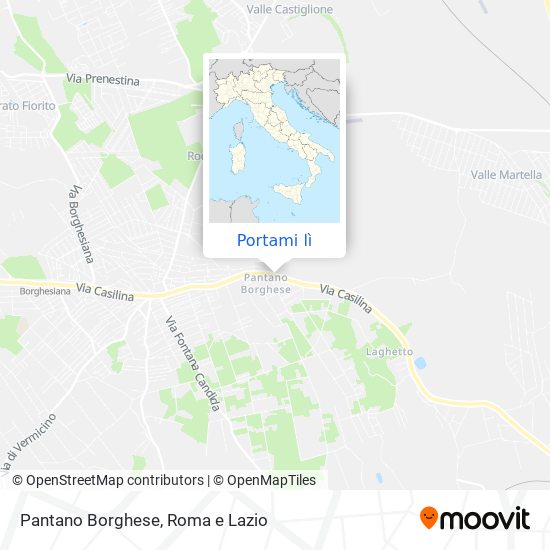 Mappa Pantano Borghese