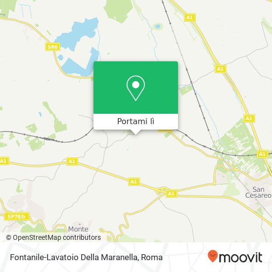 Mappa Fontanile-Lavatoio Della Maranella