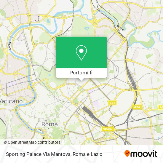 Mappa Sporting Palace Via Mantova