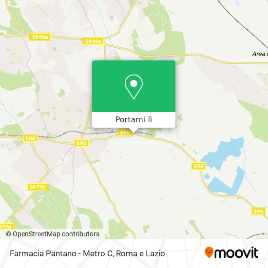 Mappa Farmacia Pantano - Metro C