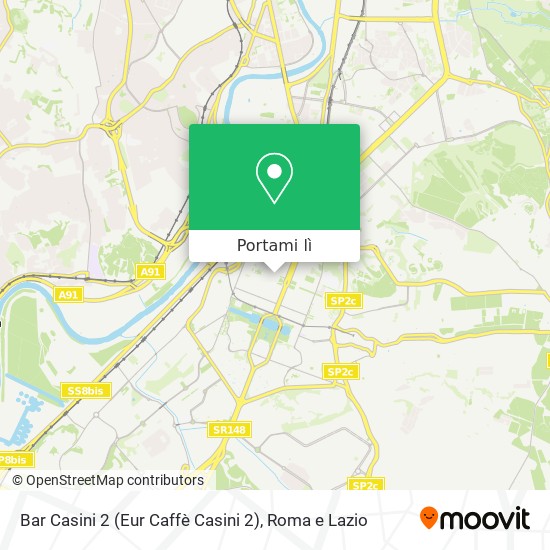 Mappa Bar Casini 2 (Eur Caffè Casini 2)