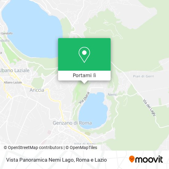 Mappa Vista Panoramica Nemi Lago