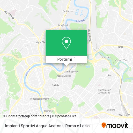 Mappa Impianti Sportivi Acqua Acetosa