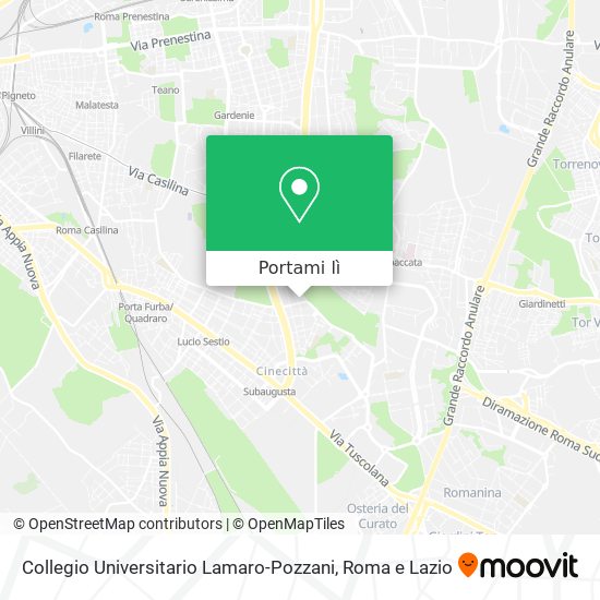 Mappa Collegio Universitario Lamaro-Pozzani