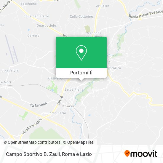 Mappa Campo Sportivo B. Zauli