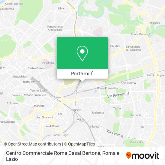 Mappa Centro Commerciale Roma Casal Bertone