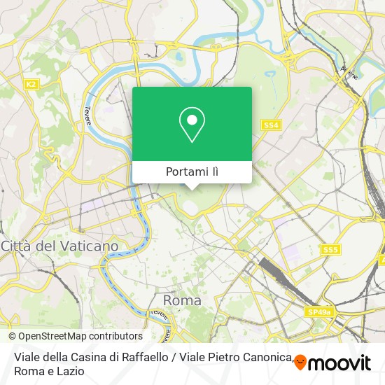 Mappa Viale della Casina di Raffaello / Viale Pietro Canonica