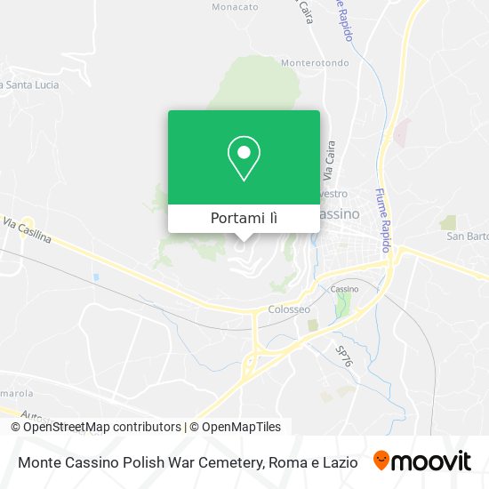 Mappa Monte Cassino Polish War Cemetery