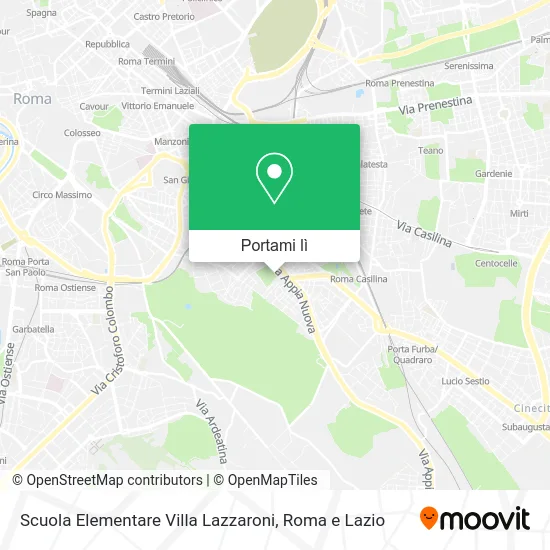 Mappa Scuola Elementare Villa Lazzaroni