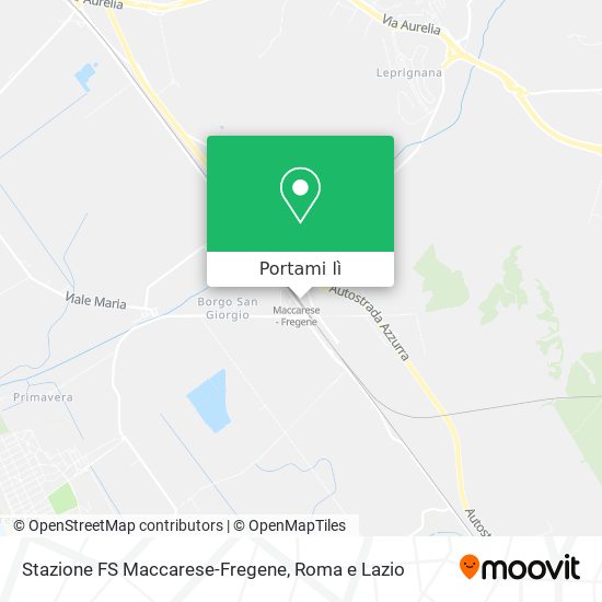 Mappa Stazione FS Maccarese-Fregene