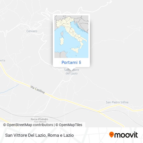 Mappa San Vittore Del Lazio