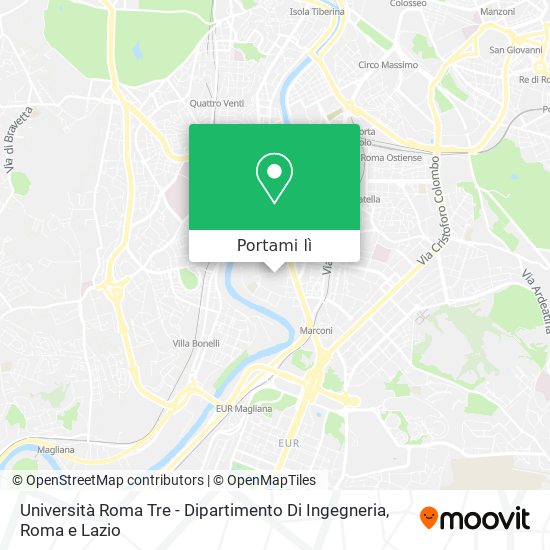 Mappa Università Roma Tre - Dipartimento Di Ingegneria