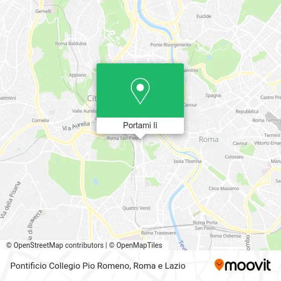 Mappa Pontificio Collegio Pio Romeno