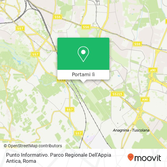 Mappa Punto Informativo. Parco Regionale Dell'Appia Antica