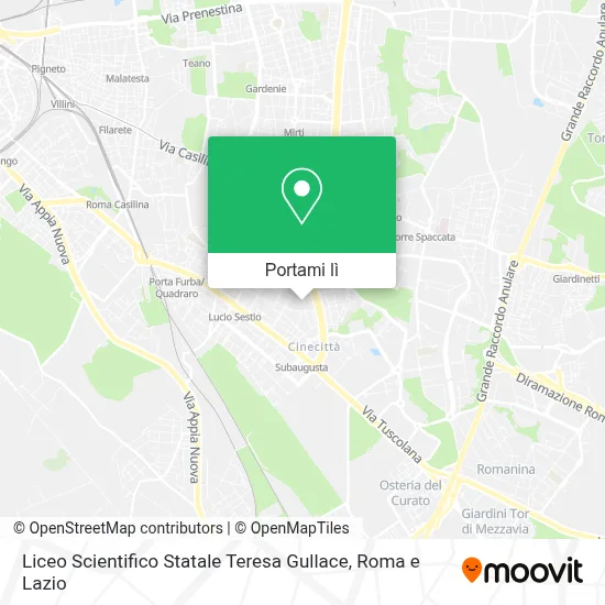 Mappa Liceo Scientifico Statale Teresa Gullace