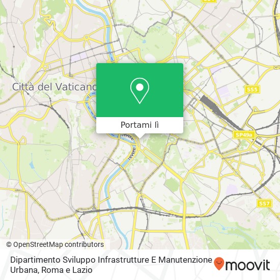 Mappa Dipartimento Sviluppo Infrastrutture E Manutenzione Urbana